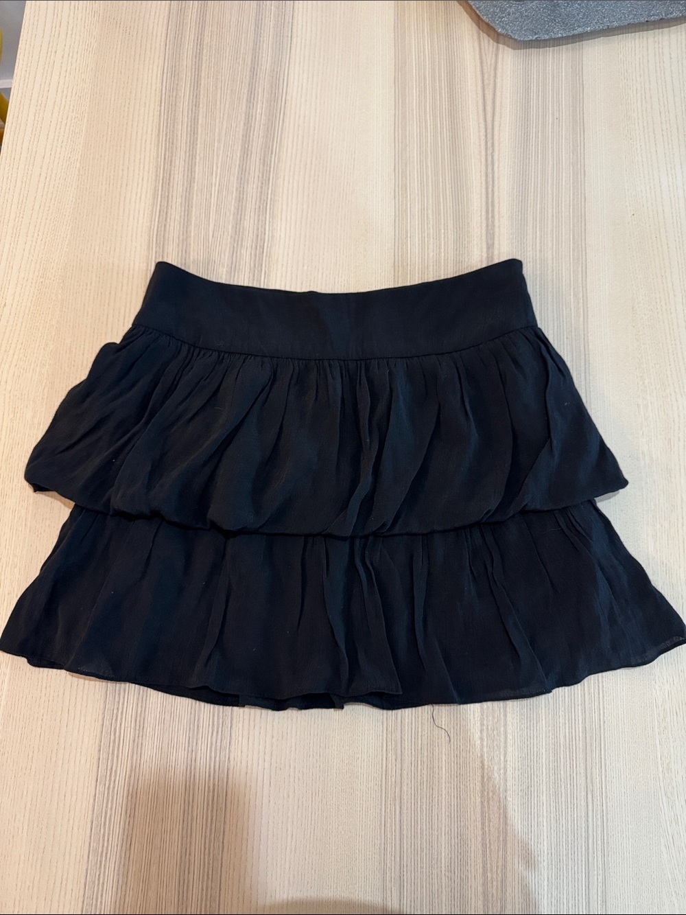 Sandro Black Tiered Mini Skirt